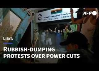 Libyans Dump Trash In Protest Against Weeks Long Power Outages AFP