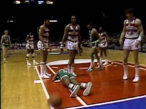 Rick Mahorn Makes Cedric Maxwell S Life Flash Before His Eyes Celtics Bullets 1984 NBA Playoffs