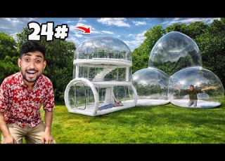 24 Hours Survival Challenge In Bubble House