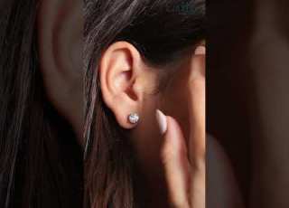 Round Diamond Stud Earrings Lab Grown Diamond Jewellery Diamond Earrings Earrings Design