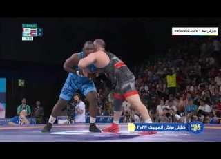  Olympics2024 Worldwrestling 130kg Michaellopez Aaminmirzazdeh Greekandromanstyle
