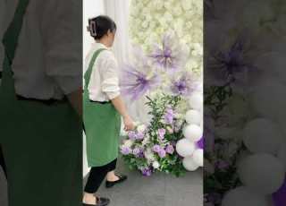 Luxury White Rose Heart Shaped Shelf With Floral Arrangement Wedding Arch Flowerwall Backdrop Diy