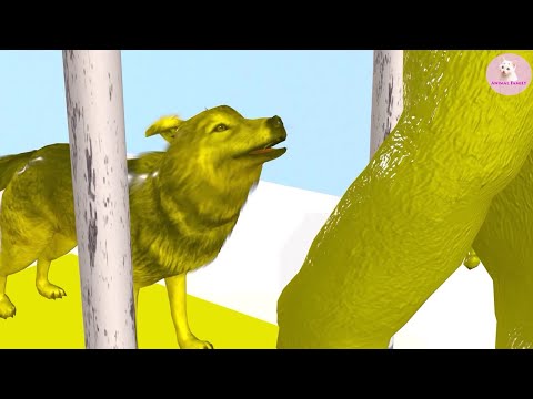 Learn Colors Learn Animals Bull Cow Donkey Goat Wolf Eat Ice Cream Colorful Cartoon For Children