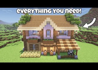  Minecraft Easy Cozy House Tutorial