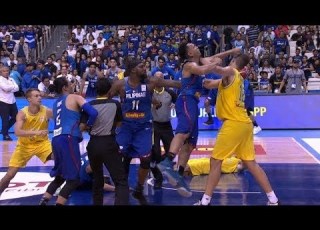Huge Brawl Between Australia S National Basketball Team And The Philippines Team