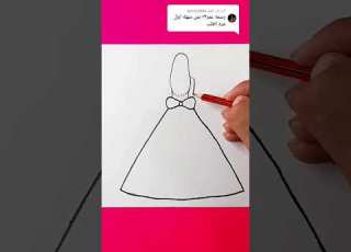 رسم بنت ترتدي روب بطريقة جدا سهلة Shorts رسم سهل