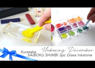 SAIBOKU SHIMBI Glass Ink Stone Colour Sumi Ink Colour Mixing Jewel Drawing