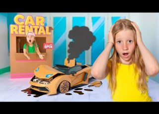 Nastya And Cardboard Cars Challenge For Kids