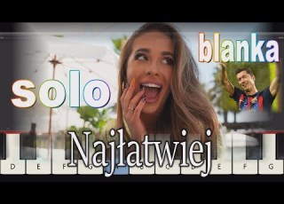 Blanka Solo łatwa Podkład Pianino Piano Cover Keyboard Tutorial Nuty Karaoke Chords Midi Tekst