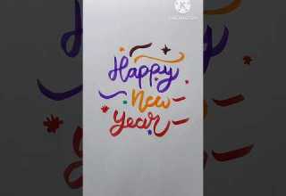 HAPPY NEW YEAR CALLIGRAPHY Shorts Shortsvideo Happynewyear Calligraphy Drawing Tutorial 