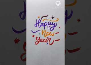 HAPPY NEW YEAR CALLIGRAPHY Shorts Shortsvideo Happynewyear Calligraphy Drawing Tutorial