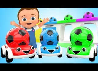Baby Hammer 3D Soccer Balls Cars Toys To Learn Colors For Kids Toddlers Learning Video