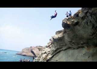 اقوي قفزة في الجزائر من واد البلاع شرشال Cliff Diving Algeria