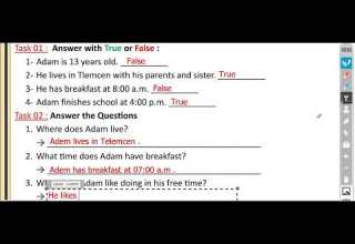 مراجعة الفصل 1 للسنة الاولى متوسط في الإنجليزية