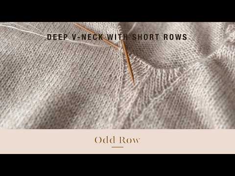 Deep V Neck With Short Rows English