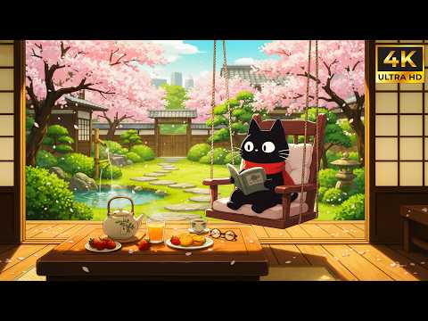 Under The Sakura Sky Calm Lofi Music For Peaceful Minds 4K Lofi