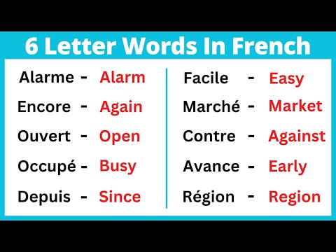 Six Letter Words In French Phonics Lesson
