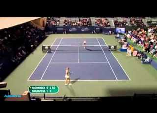 Maria Sharapova Vs Agnieszka Radwanska 2010 Stanford Highlights