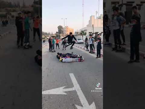 محترفين سكيت فلسطين Skate Palestine اسهل حركة سكيت