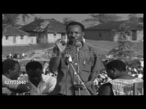 Julius Nyerere Giving A Speech Prior To Tanganyikan Independence July 1960