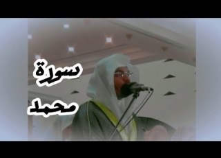 تأثر رائع للشيخ ياسر الدوسري عند هذه التلاوة تلاوة من عام 1435 ه سورة محمد كاملة