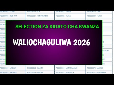 First Form Selection 2026 Schools Assigned To First Form Selected