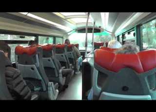 Bus Interior Moving With Passengers Daytime NO FEE ROYALTY FREE VIDEO