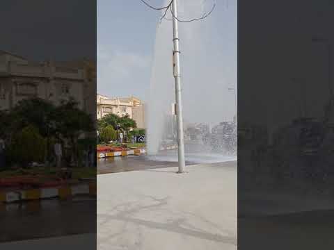 شاهد لحظه انفجار ماسورة مياه في التجمع الخامس شاهد لحظه انفجار ماسورة مياه في التجمع الخامس