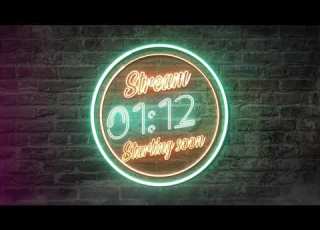 Neon 10 Min Countdown Live Stream Starting Soon 2
