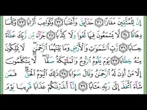 سورة النبأ من الآية 26 الى الآية 40