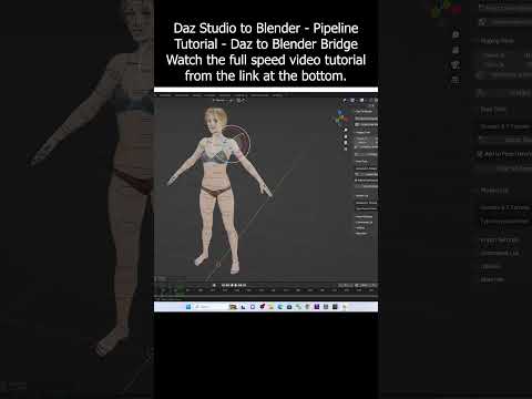 Daz Studio To Blender Pipeline Tutorial Daz To Blender Bridge Blender Tutorial 3dmodeling