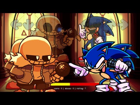 Friday Night Funkin Sonic In Indie Cross VS Sans