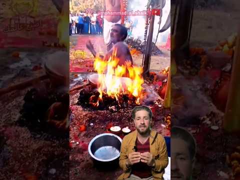 يعبدون النار رجل رمى نفسها في النار طقوس الهندوس Shorts