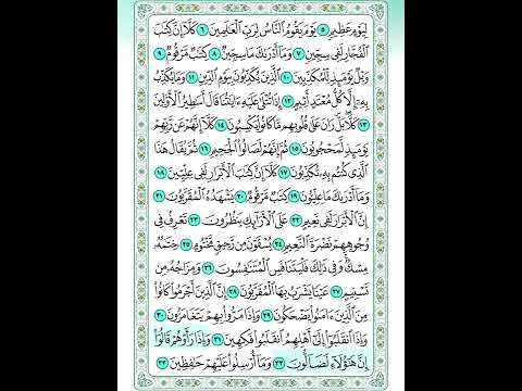 سورة المطففين كاملة من اية 1 الى اية 36 للاطفال سورة المطففين كاملة من اية 1 الى اية 36 للاطفال