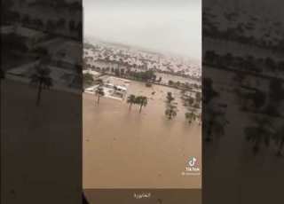  شاهد عمان الخابور بعد حادث اعصار شاهين
