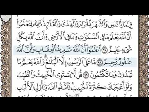 سورة المائدة الصفحة 124 الشيخ محمد صديق المنشاوي