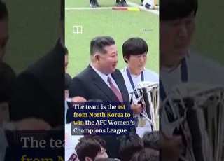 Kim Meets North Korean Footballers After Historic Win