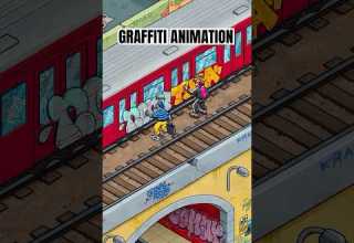 Graffiti Bombing On Train Animation Via Jonas Cozone Graffiti Graffitiart Art Shorts