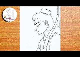  رسم اللورد رام للمبتدئين رسم سهل رسم دوسيرا رسم رام جميل