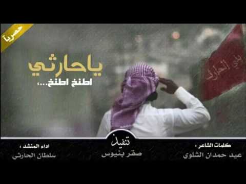 شيله ياحارثي اطنخ اطنخ كلمات عيد الشلوي اداء سلطان الحارثي جديد