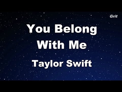You Belong With Me Taylor Swift Karaoke With Guide Melody
