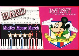  Mickey Mouse March Disney Hard Piano Tutorial Sheets Piano Arrangement
