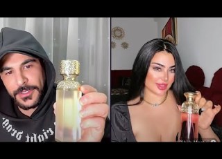 حسحس حسام الامير مع رحاب تريد دب و عرض العطورات و فتح المشروع ضحك فول