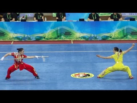 2014 1st China National Wushu Games 第一届全国武术运动大会 Women Duilian Jiangsu Team 江苏 沈清 张洋洋 9 62