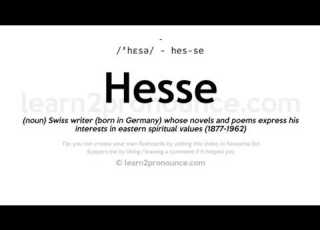  Pronunciation Of Hesse Definition Of Hesse