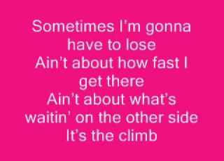  The Climb Hannah Montana Lyrics