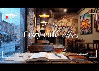  4K Cozy Rainy Cafe With Gentle Rain Sounds For Studying And 3hrs Of Deep Focus At Slumflower Cafe