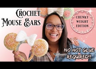  Crochet Mouse Ears NO GLUE MODIFICATION Chunky Weight Intermediate Level Disney Ears Diy