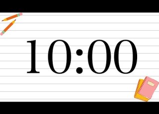  10 Minute Fun School Notebook Classroom Timer No Music Piano Alarm At End