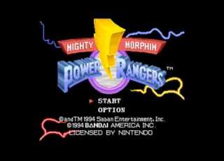 SNES Mighty Morphin Power Rangers Game Over